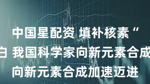 中国星配资 填补核素“谱系”空白 我国科学家向新元素合成加速迈进